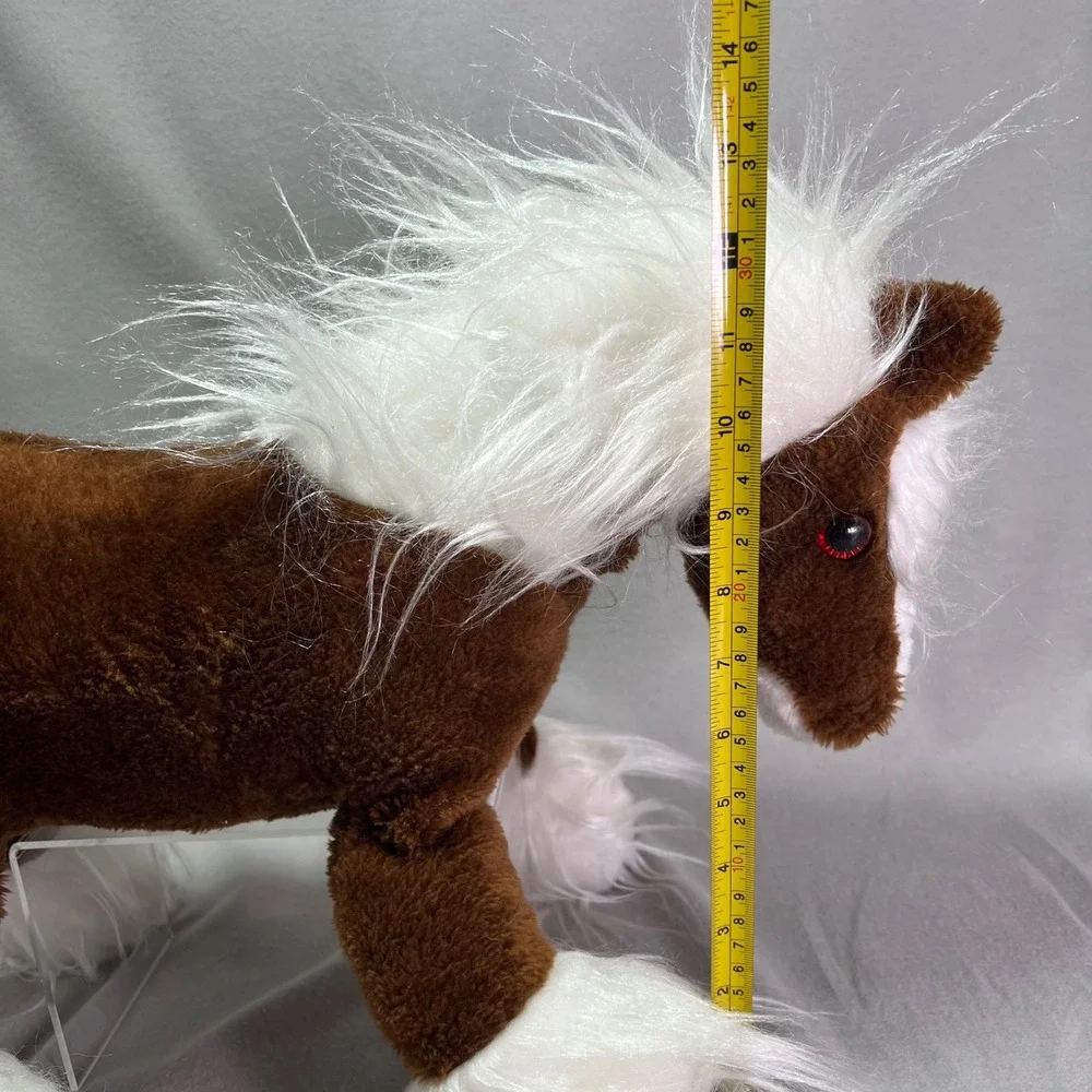 Brooklyn Doll Toy Novelty Company Horse Brown Clydesdale Plush Vintage 1991 18